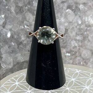 Elegant Vintage Prasiolite Ring 925